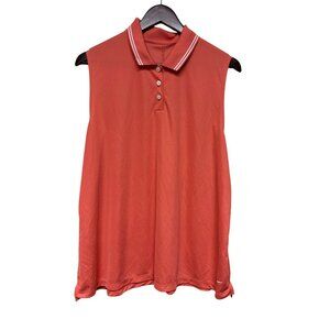 Nike Dri-Fit Victory Women's Golf Polo Sleeveless Orange BV0223-814 Collared 2XL